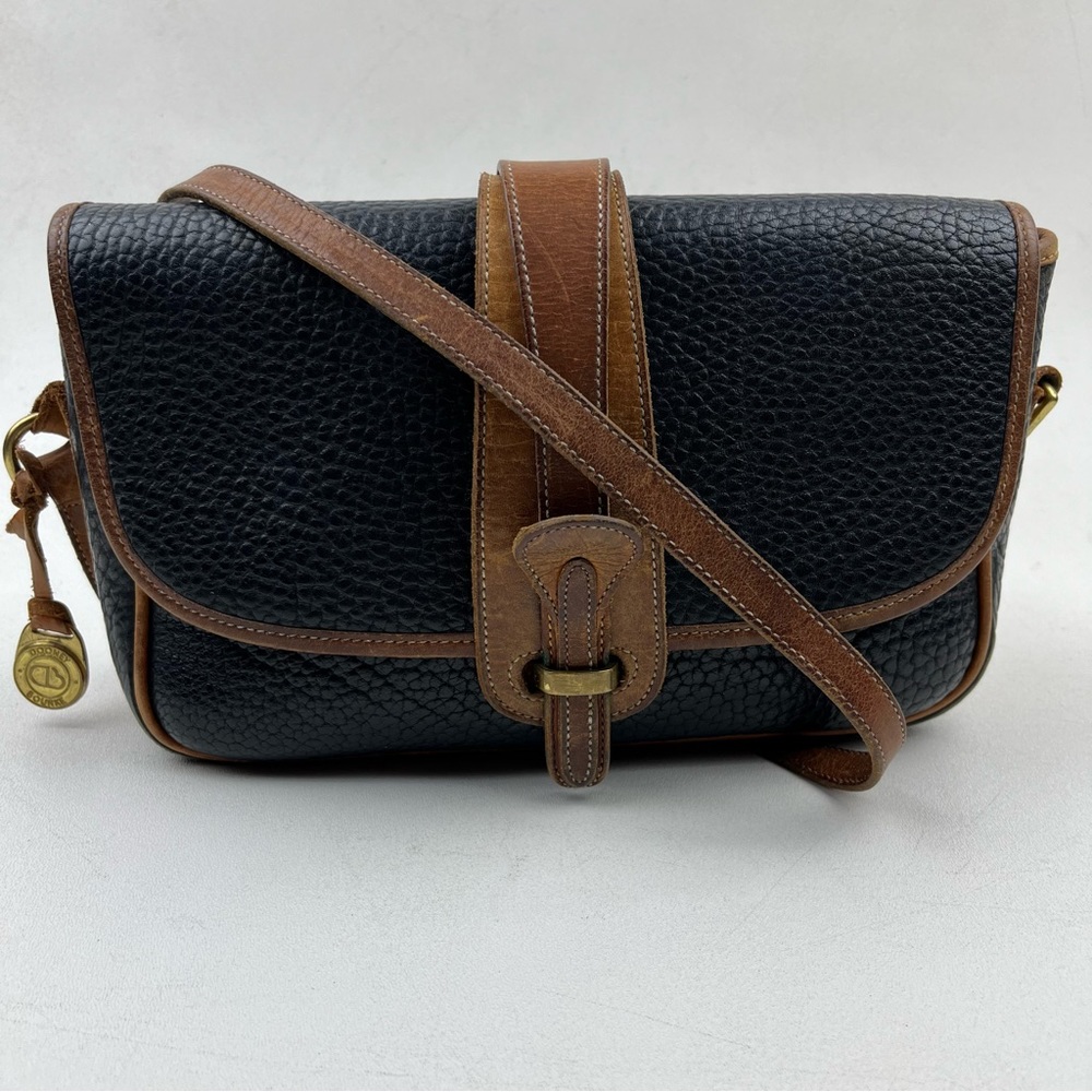 Dooney & Bourke Vintahe All Weather Blue Leather Classic Equestrian Bag
